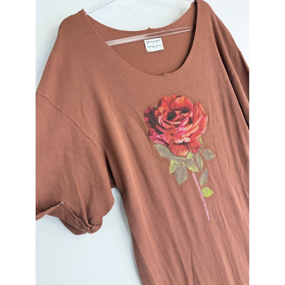 Free People x Vintage Souls Slouchy Maxi Dress with Rose Graphic - Picture 7 of 15